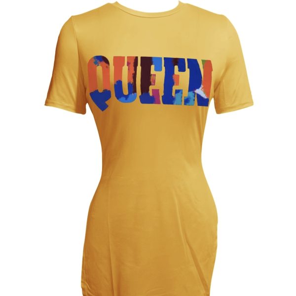 Ladies' Round Neck Printed Slit Fashion Shorts Set - Image 3