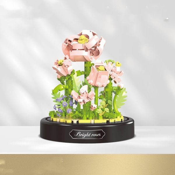 Small Particle Assembly Rose Decoration Toys - Image 4