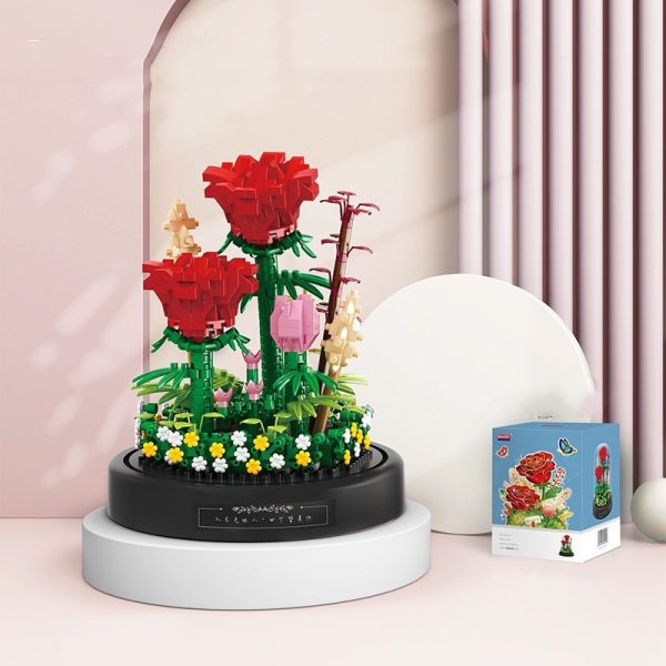 Small Particle Assembly Rose Decoration Toys - Image 7