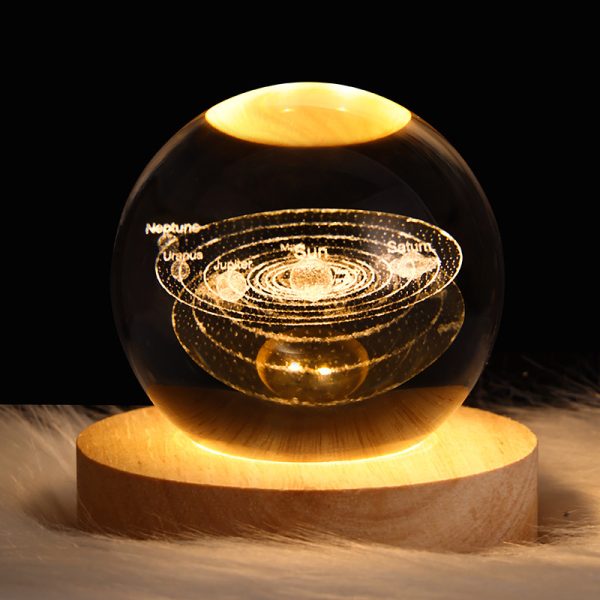 Luminous Starry Sky And Planets Moon Moon Crystal Ball Small Night Lamp Projection Ambience Light Creative Gift New Strange Gift - Image 4