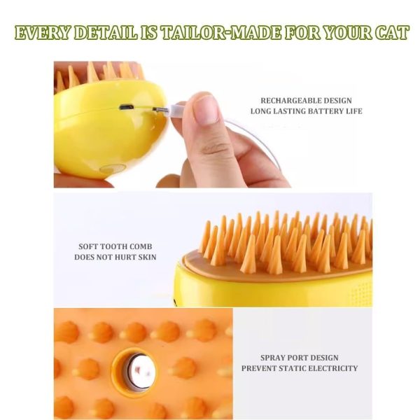 Pet Electric Spray Massage Comb Steam Brush - Image 3