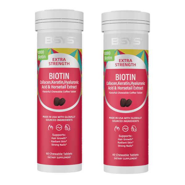 BSYS Coffee-flavored Biotin Chews Hair That Grows  Nails That Shine These Tasty Supplements Taste Like Your Favorite Brew No Chalky Mess Just Glow From The Inside Out HairGoals  CoffeeLo - Image 3