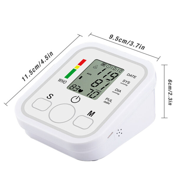 Automatic Upper Arm Blood Pressure Monitor Pulse Meter BP Machine Voice Talking - Image 4