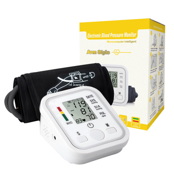 Automatic Upper Arm Blood Pressure Monitor Pulse Meter BP Machine Voice Talking - Image 2